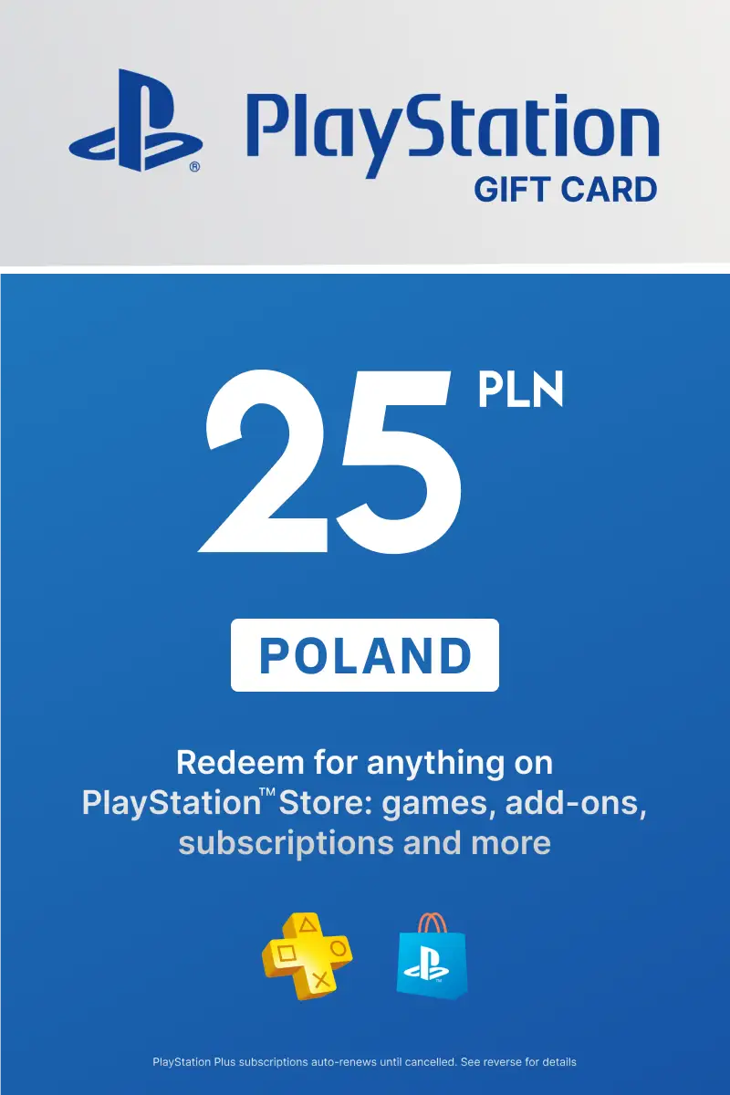 PlayStation Network Card 25 PLN (PL) PSN Key Poland