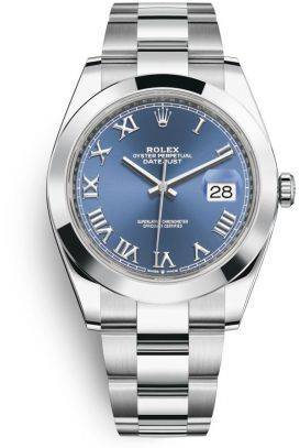 Rolex Herrklocka 126300-0017 Datejust 41 Blå/Stål Ø41 mm