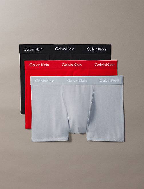 3 Pack Relaxed Trunks - Icon Cotton Stretch - Multi - XS