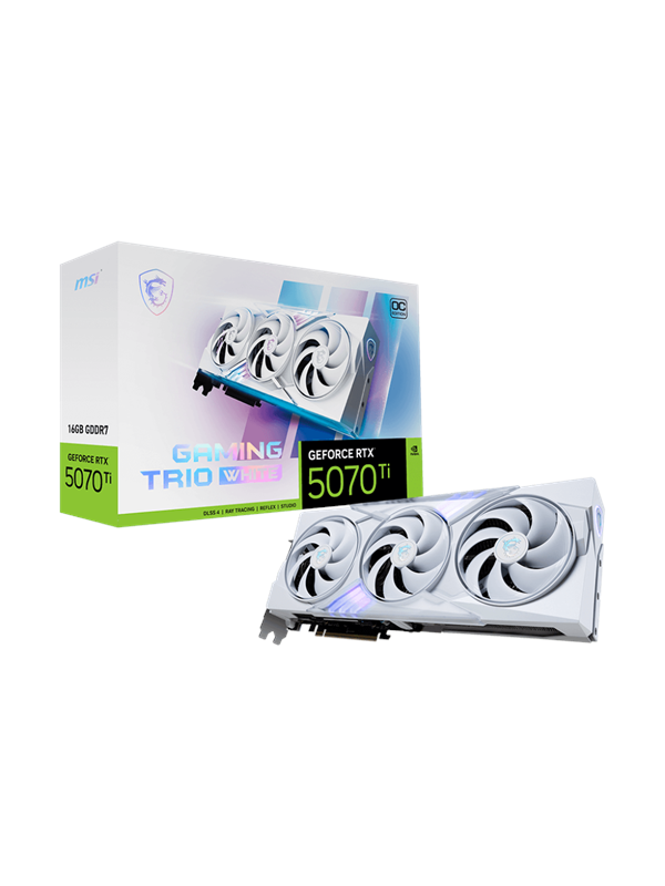 MSI GeForce RTX 5070 Ti GAMING TRIO OC WHITE - 16GB GDDR7 RAM - Grafikkort