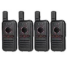 Retevis RB645 WALKIE TALKIE, PMR446 Dual PTT Radio, VOX, USB C laddningsbar 2 -vägs radio bärbar, Squelch, Mini Professional Walkie Talkies för vuxna, butik (4 st, svart)