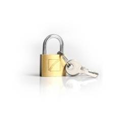Security suitcase Padlock, 20mm - solid brass