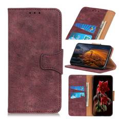 Retro flip cover Samsung A20e vinrød