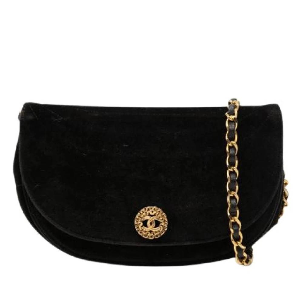 Chanel Vintage - Pre-owned Quilted Velvet Crossbody Bag Vintage - unisex - ONE Size - Läder