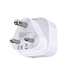 Indien Indisk Indien Adapter Plug Reseplugg typ M till EU Europa Europeisk typ C E F Uttag för Spanien ES Frankrike FR Italien Italienska IT Tyskland DE Danmark Danmark Grekland Universal 3 stift