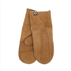 No Waste Sheepskin Gloves Dark Brown - 7,5