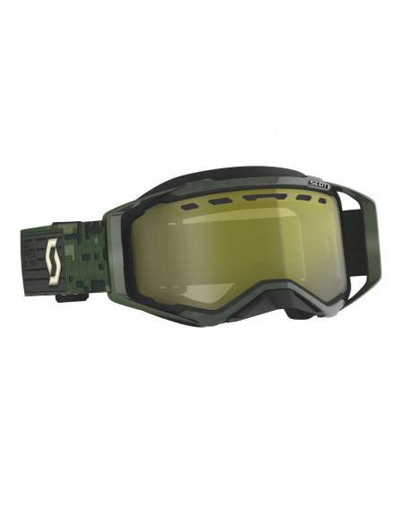 Scott Prospect Snow Cross Goggles Kaki Green | Enhancer Yellow Chrome