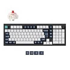 Keychron Q5 Max Full-Metal Custom Trådlöst Mekaniskt Tangentbord med Knopp, 96% Nordic-ISO Layout QMK/VIA Programmerbart RGB Backlit Hot-swappable Gateron Jupiter Röd Switch För Mac Windows