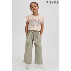 Reiss Khaki Bax Senior Textured Cargo Trousers