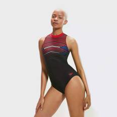 Speedo Printed Hydrasuit (Black/Red) - Damer