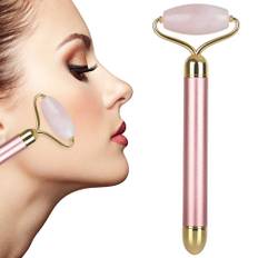 Elektrisk vibrerende Natural Rose Quartz Jade Roller