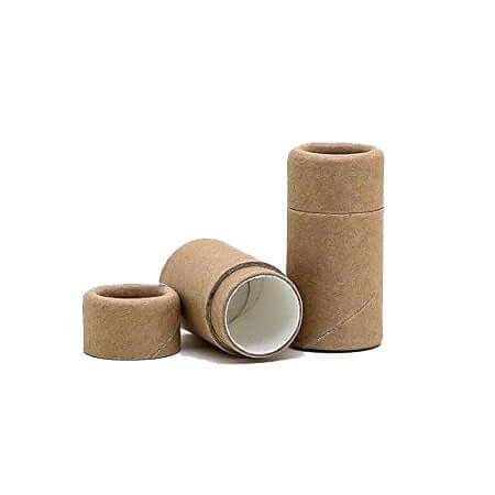 Læbepomadehylster pap 13 ml natur/hvid - Miljøvenlig, papir/karton - Hedenhus - Plastfrit alternativ