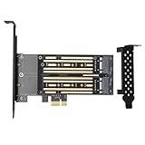 M.2 NVMe SSD NGFF Till PCIE-adapter, 6 Gbps Dual M.2 PCIE-adapter för Fixering Av M2 SATA 22110 2280 2260 2242 2230 Mm Storlek