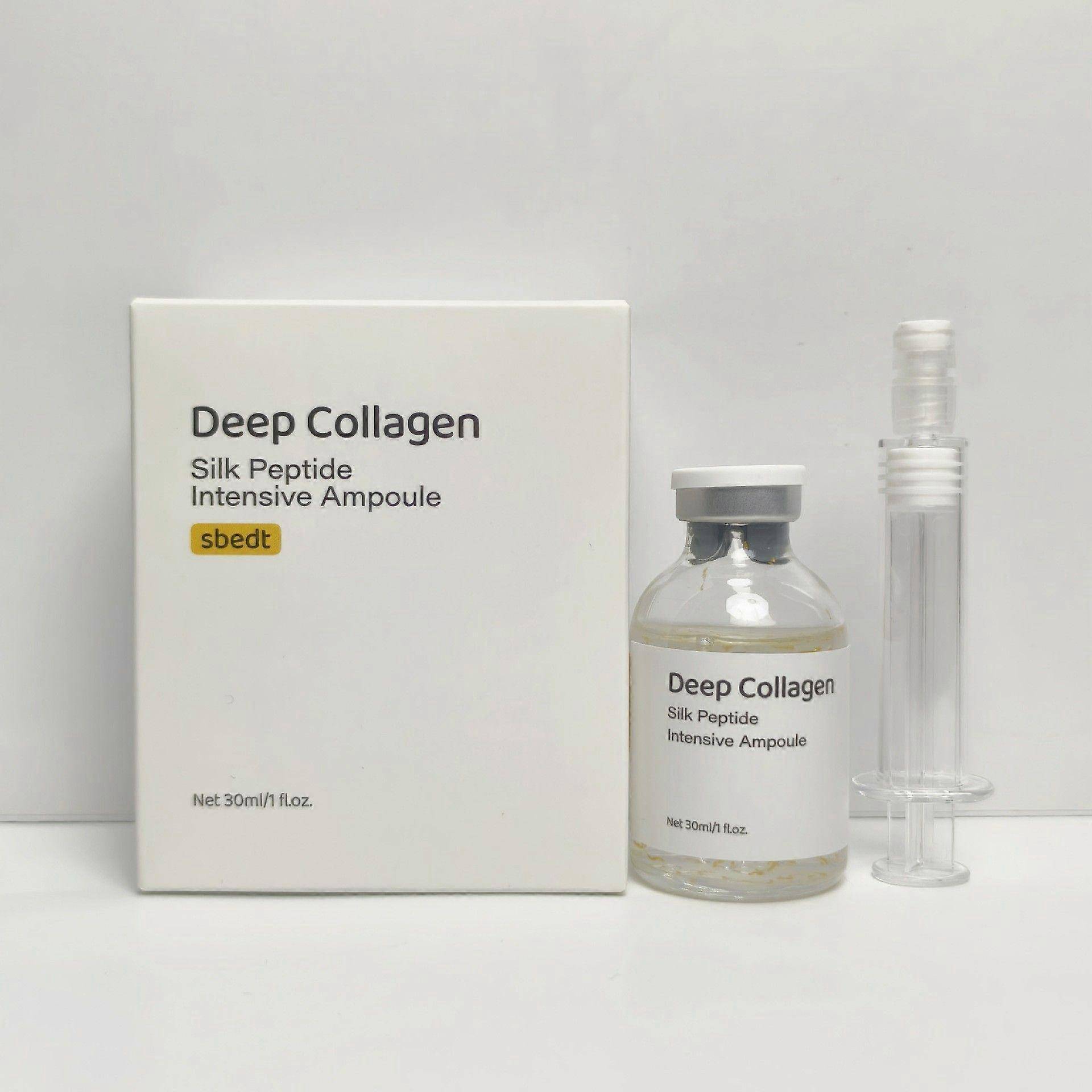 Kollagen Silke Peptid Intensiv Ampull | Koppar Peptid Serum för Ansiktet med Kollagen & Multi Peptider | Återfuktande Hudvård Ansiktsserum för Slät-