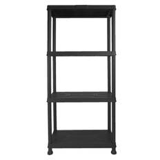 Reol m/4 hylder sort plast - Gardeco (På lager i butik)