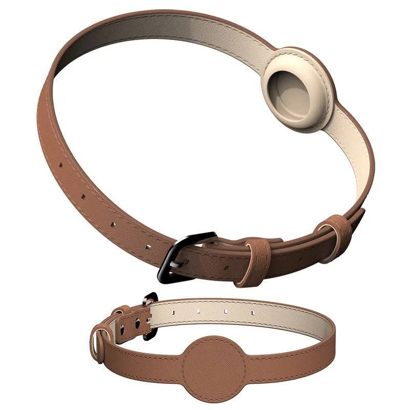 Edouard Collar – Lyxig Hundhalsband med Airtag - Brun / S