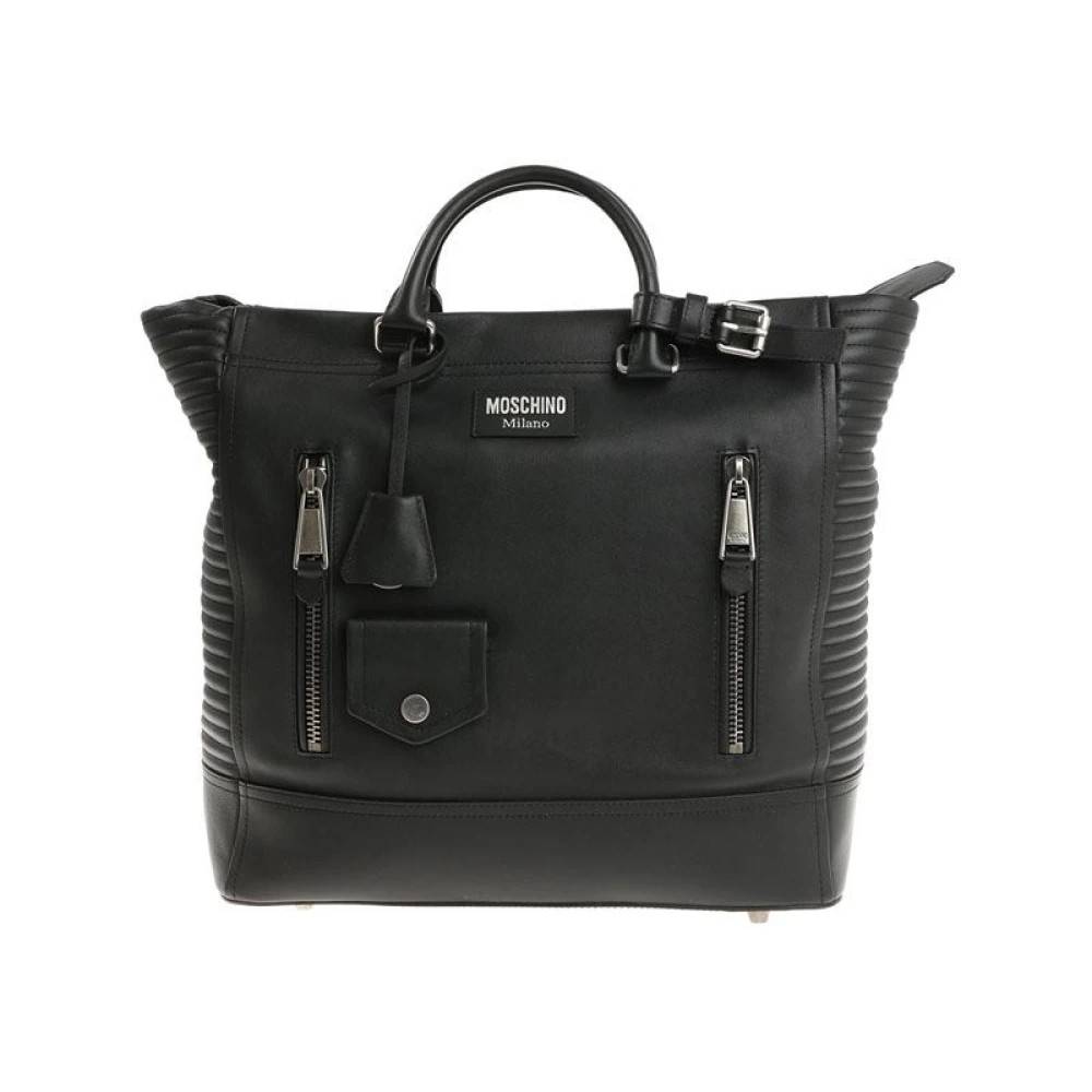 Moschino Biker Shopper - Tasker - Herre - Sort - ONE SIZE - Bomuld