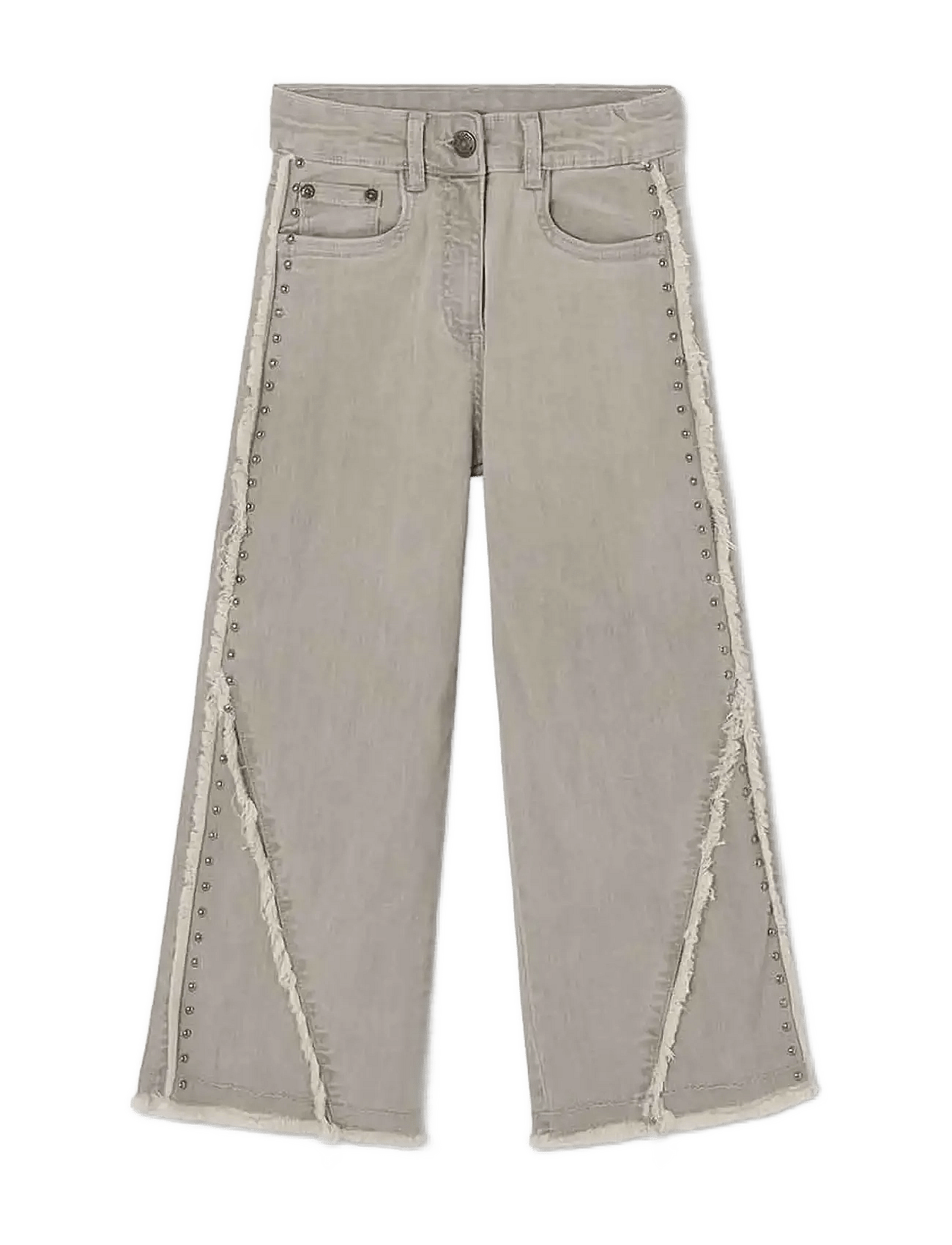 Boboli Denim Stretch Trousers For Girl -Bci - Grey - 128