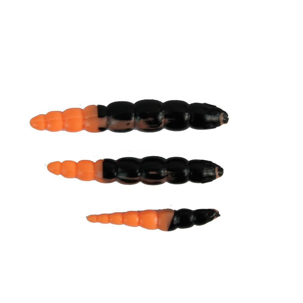 ProBaits Bee Mag Softbait Mix Size - Black/Salmon Orange