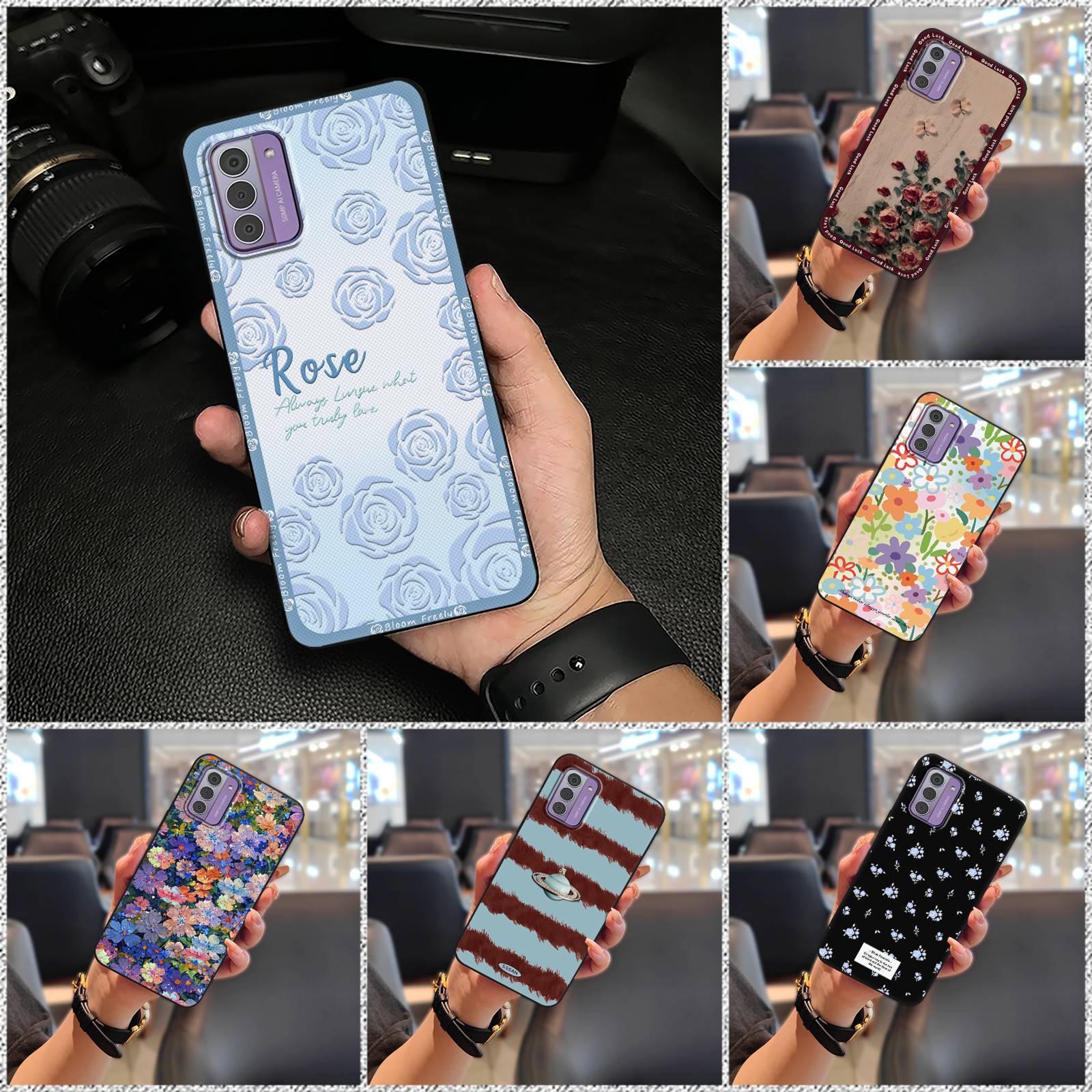 Modedesign TPU-telefonfodral för Nokia G42 5G Stöttåligt Fullt omslutande Dammtätt Baksidsskydd Smutsavvisande Stöttåligt Sött