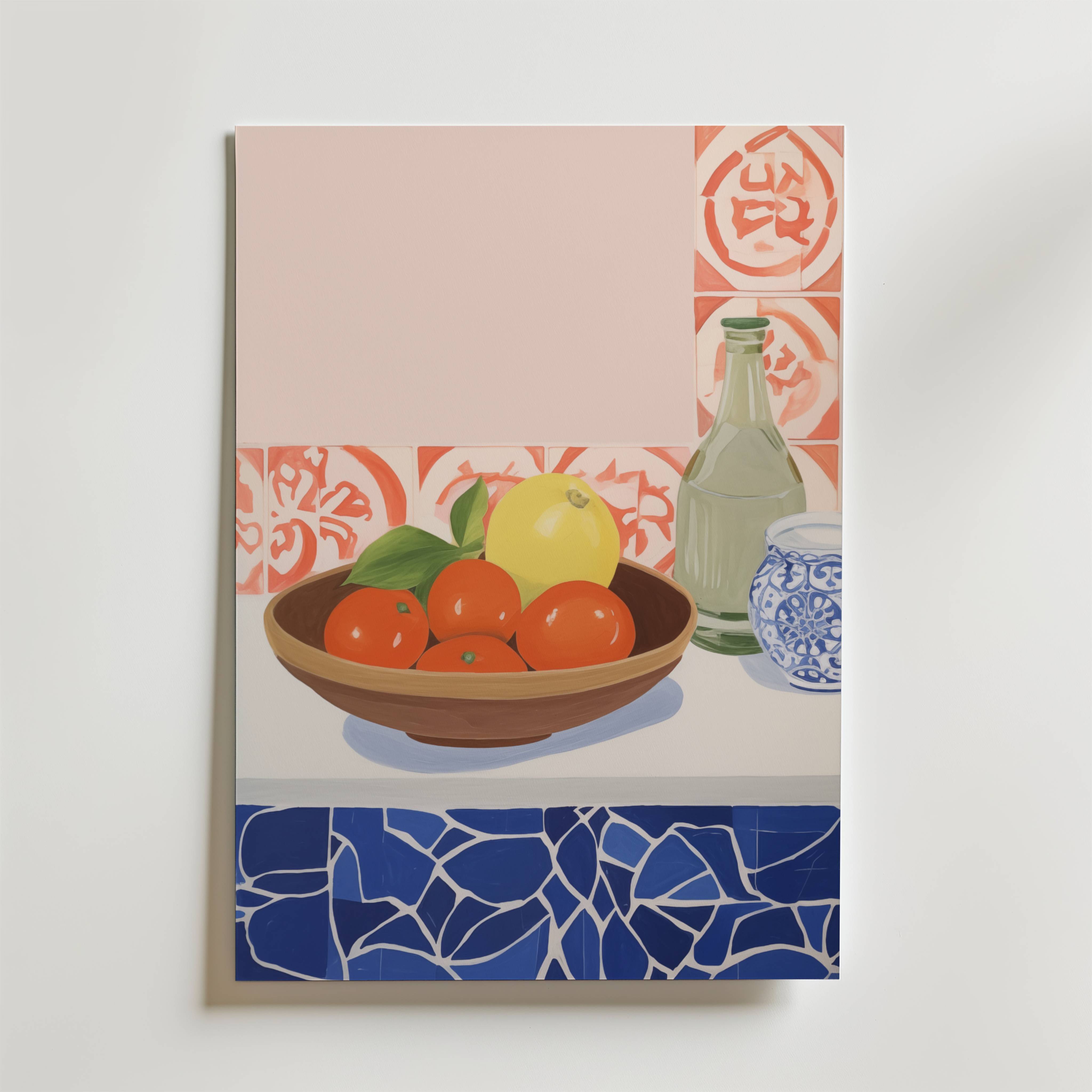 Mediterranean Kitchen Poster - Premium Canvas 21x30 cm