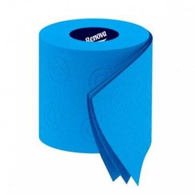 Blått Toalettpapper, 1 rulle