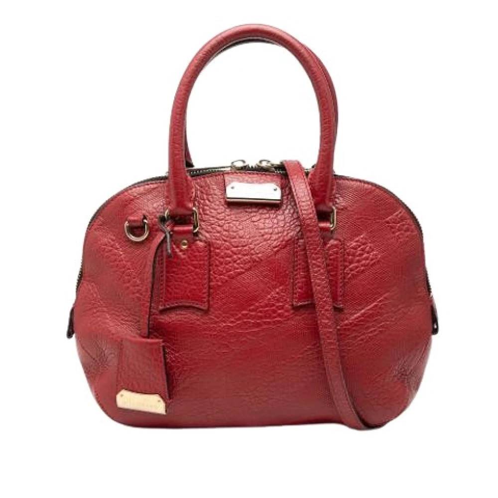 Burberry Vintage Pre-owned The Orchard Håndtaske - Vintage - Dame - Rød - ONE SIZE - Uld