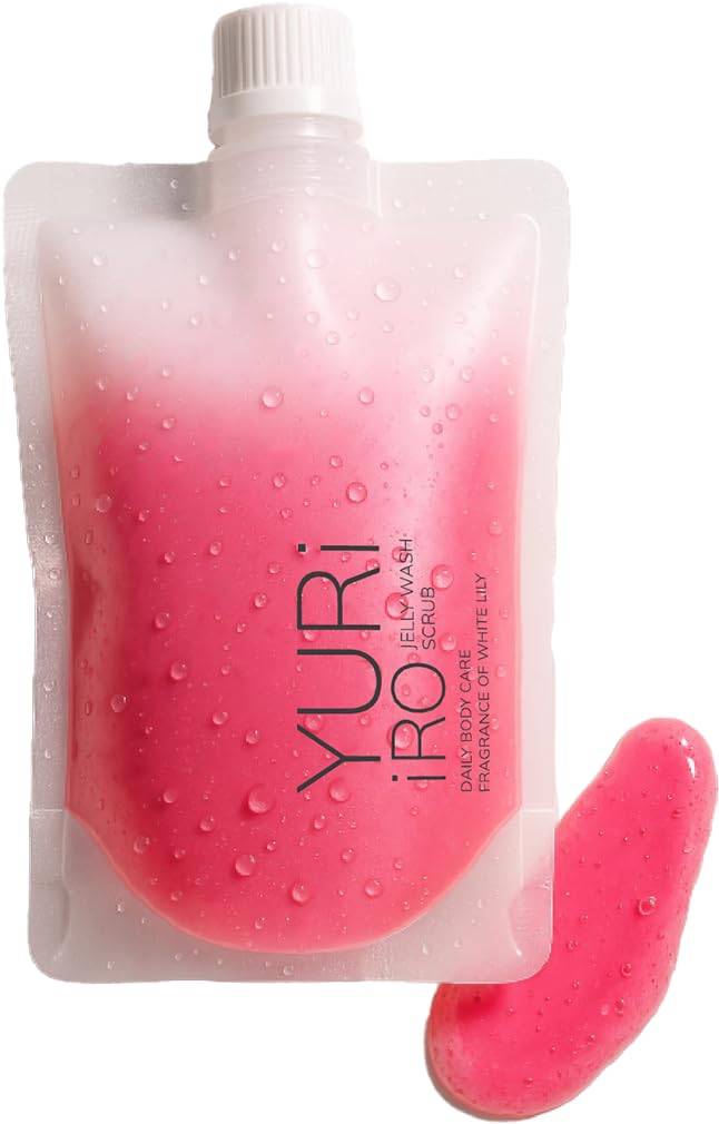 YURiiRO White Lily Scrub Body 250ml Body Mannan 7 Wash, (1 bottle) [Body Soap, Scrub, Scrub, Aloe, Fruits, Peeling]