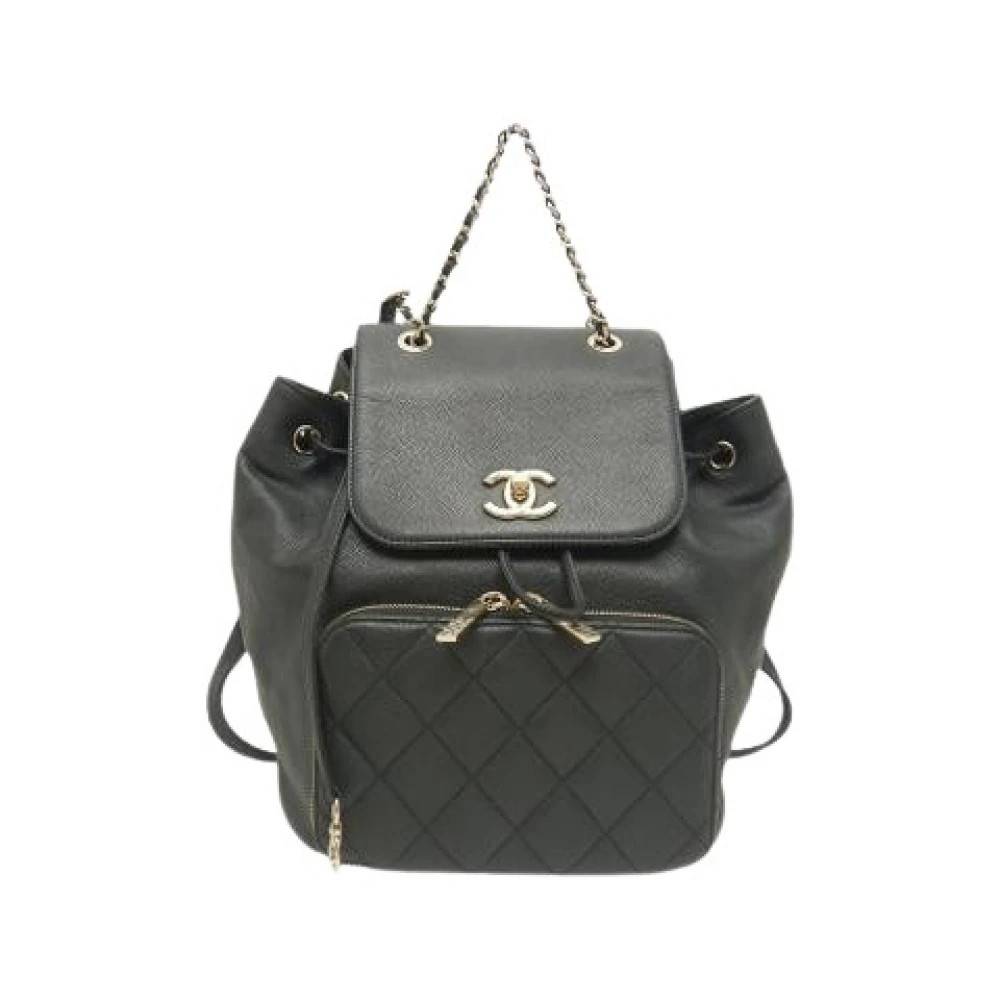 Chanel Vintage Pre-owned Business Affinity Backpack - Vintage - Dame - Sort - ONE SIZE - Uld