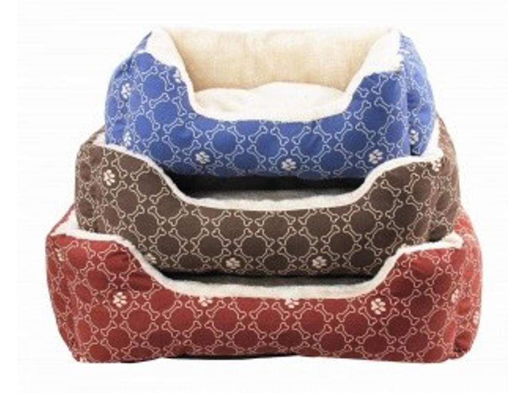 Square dog bed brun M.