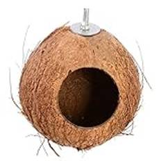 BESPORTBLE Fågelkoja Säng Rastplats & Matarbo Tall Fågelbo Bambutillbehör Naturlig Fågelkoja Utomhus Fågeltillbehör Ekorrmatare Fågelholkar För Utomhus Kokosnötsskal I Trä