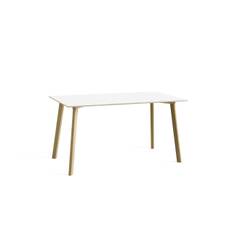 HAY CPH Deux 210 Table 140x75x73 cm - Lacquered Solid Oak/Pearl White Laminate