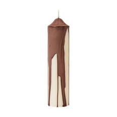 Ferm Living Dryp blockljus Dark Chocolate, 20 cm - Brun