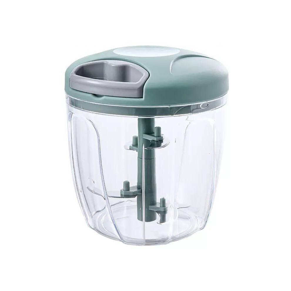 Manual Vegetable and Fruit Chopper 900ml Capacity 5 Stainless Steel Blades Compact Design Household Food Processor