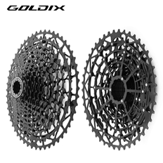 Goldix 9-13-växlad, 11-52T kassettdrev för en smidig körupplevelse, hållbar konstruktion i järn-/zinklegering, kompatibel med vintage kassettband (8V - Svart (Multi-size)
