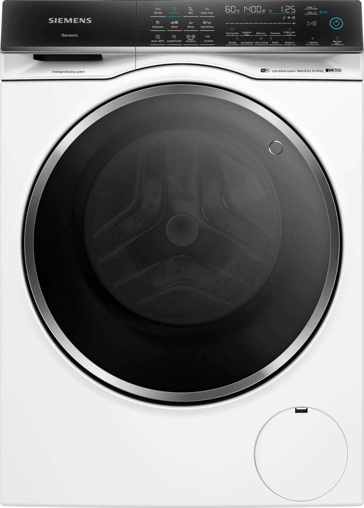 Siemens - WN54C2A0DN - iQ700, Kombinerad tvätt och tork, 10.5/6 kg, max. 1400 varv/min