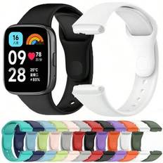 Silikon sportarmband för Redmi Watch 3 Active/Lite smartklocka, slitstarkt mjukt och andningsbart armband kompatibelt med Redmi Watch 3 Active/Lite fi - Multifärgad (Redmi Watch 3 Active/lite)