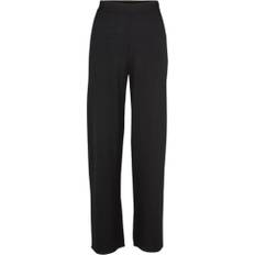 Basic Apparel, Bukser, Dame, Sort, 2XL, Uld, Basic Apparel - Vera Wide Pant - Black