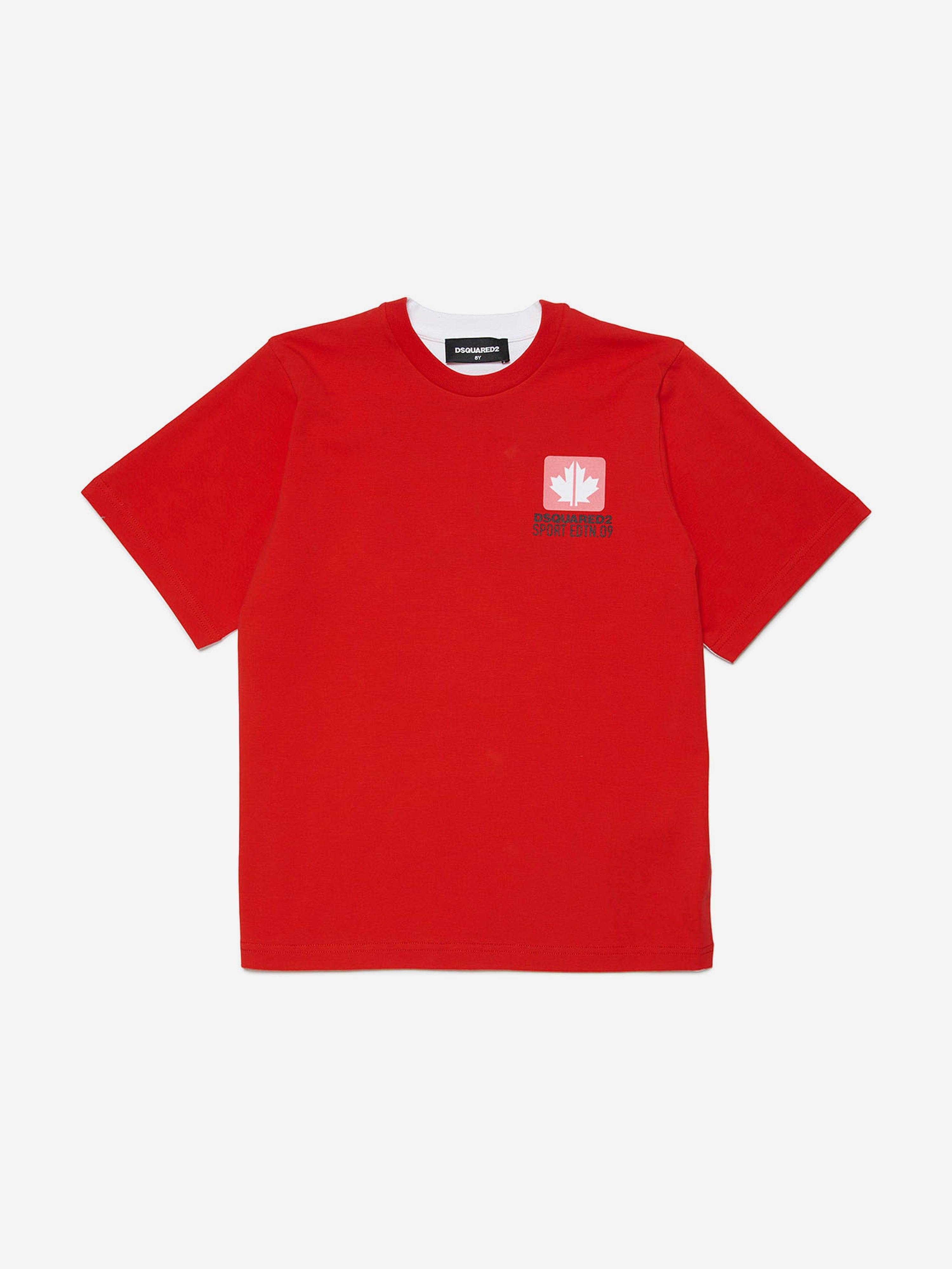 Dsquared2 Kids Logo T-Shirt in Red - Red / 16 Yrs (16 Yrs)
