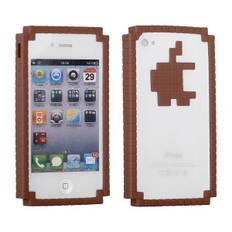 8-bit Digital Logo (Brun) iPhone 4/4S Bumper