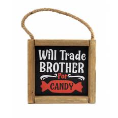 Halloween Wandbild „Will Trade Brother for Candy“ 15cm