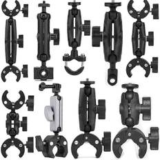 Motorcykel Cykel Dobbelt Klemmebeslag Til Insta360 One X2 X3 X4 GoPro 12 11 10 SJCAM Selfie Stick Monopod Beslag Styr Stand
