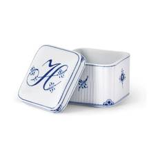 Royal Copenhagen Alfabet Bonbonniere - H - B 7 x H 7,2 x L 7 cm - Porcelæn - Hvid