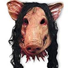 Halloween gris mask skrämmande gris mask med hår hemsk latex full ansikte gris mask för halloween fest cosplay kostym rekvisita halloween läskig mask
