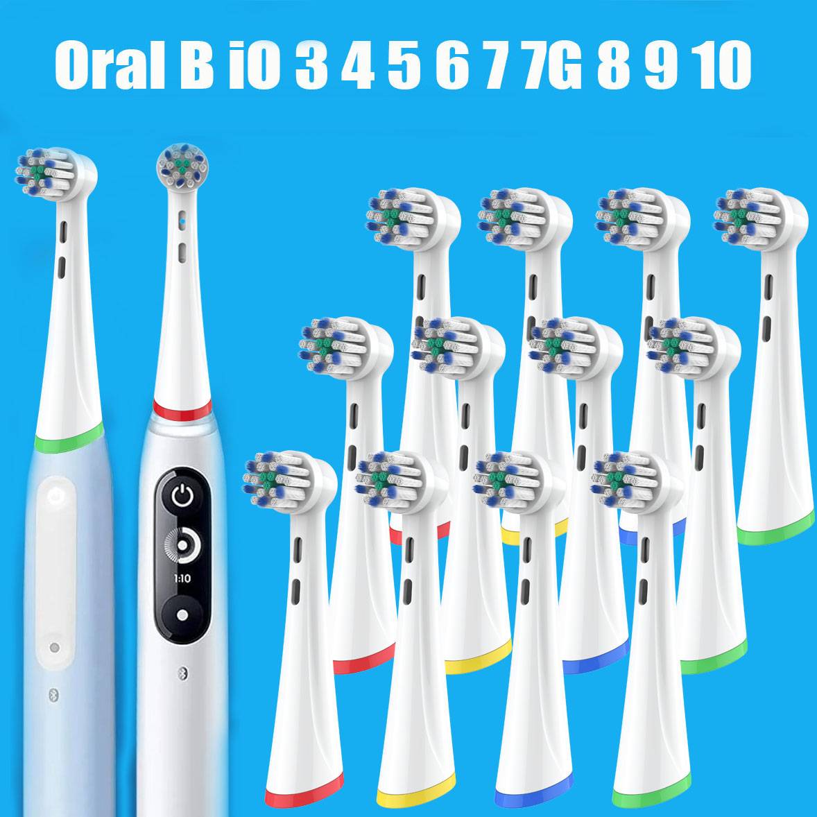 iO Replacement Brush Heads Compatible with Oral B IO 2/3/4/5/6/7/8/9/10 Electric Toothbrush, Cross Clean Toothbrush Head Refill