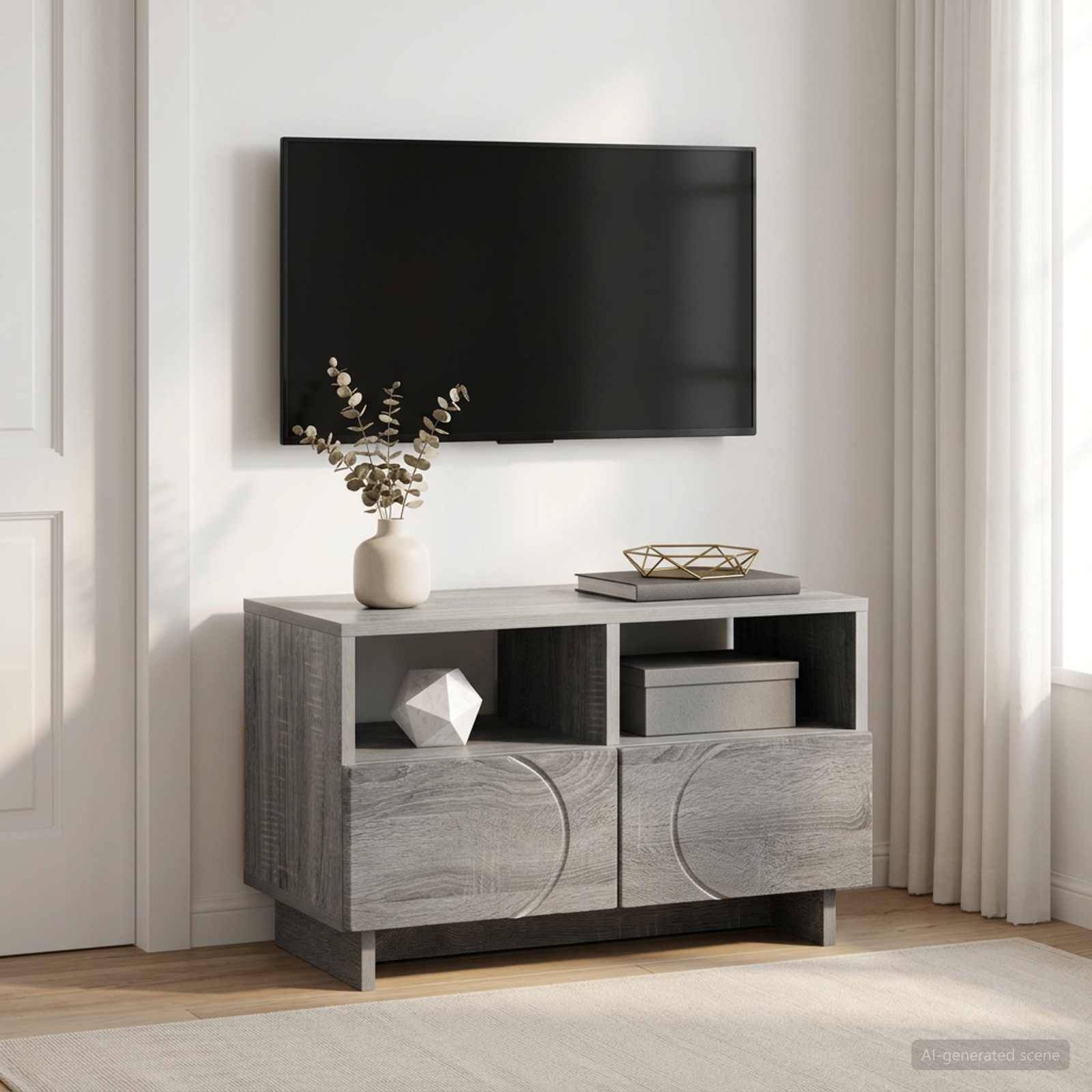 vidaXL TV-bord 60 x 34,5 x 40 cm Grå Sonoma Konstrueret træ
