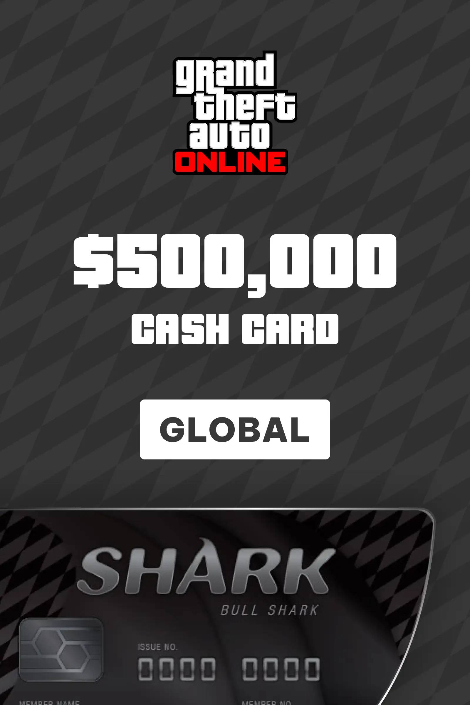 Grand Theft Auto Online: Bull Shark Cash Card $500,000 (PC)- Rockstar - Digital Code.