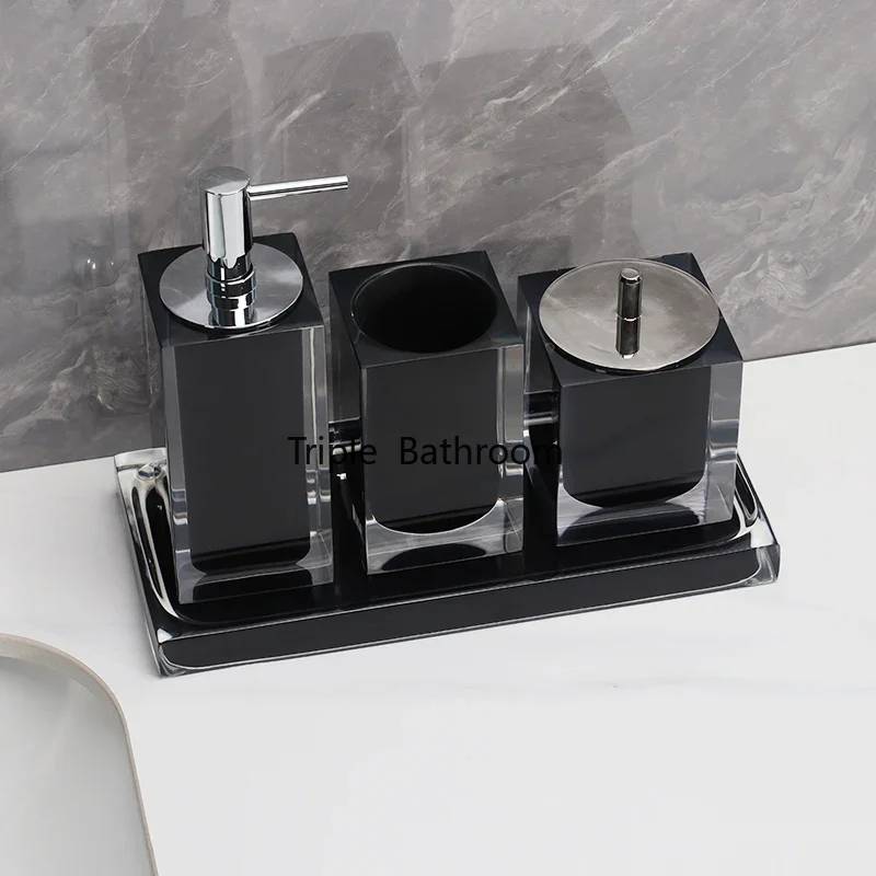 Bathroom Toiletries Hand Sanitizer Bottle Press Type Lotion Bottle Bathroom Accessories Jewelry Storage Tray Cotton Swab Box