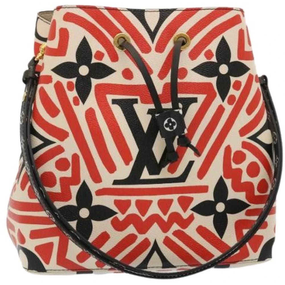 Louis Vuitton Vintage Pre-owned Bucket Bag - Vintage - Dame - Rød - ONE SIZE - Tyl