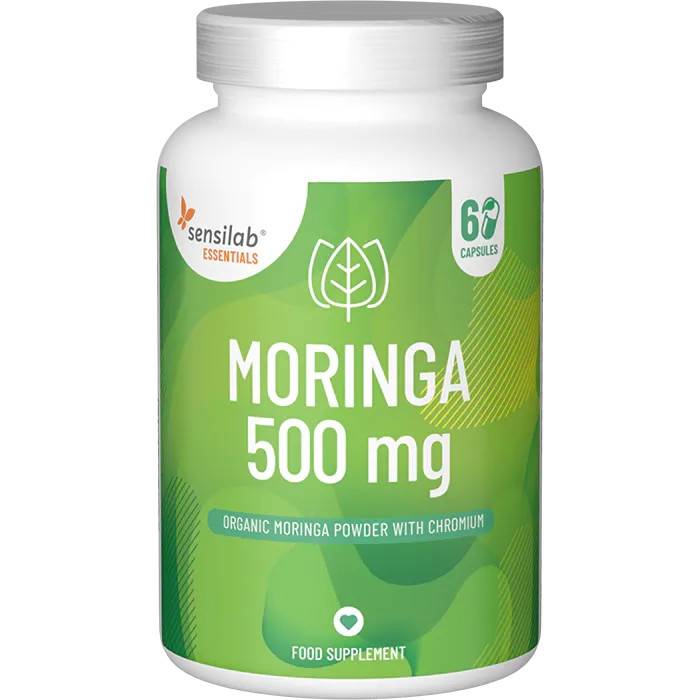 Essentials Moringa 500 mg, hög dos - veganskt, 60 kapslar